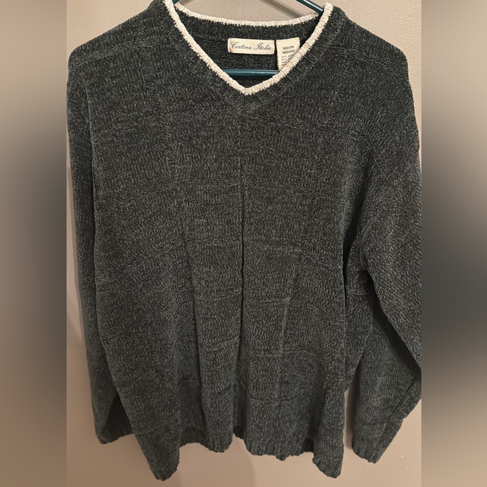 Cortina Italia Gray V-Neck Sweater